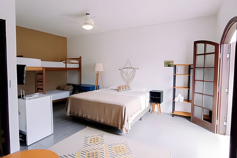 Suíte privativa ao lado do aquário de Ubatuba - Casa Mangari